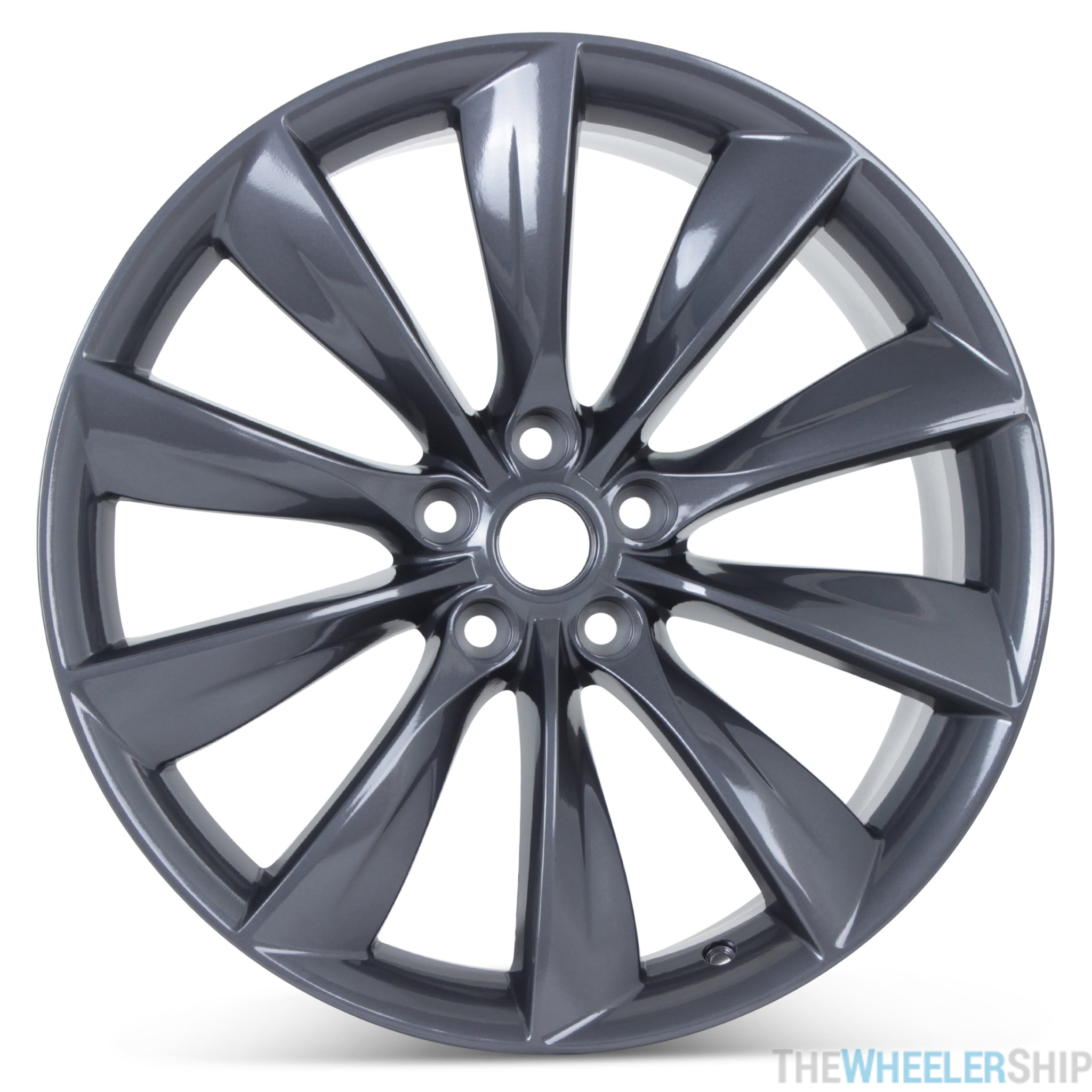New 21 X 9 Rear Wheel For Tesla Model S 2012 2013 2014 2015 2016 2017 Gray Rim 97095