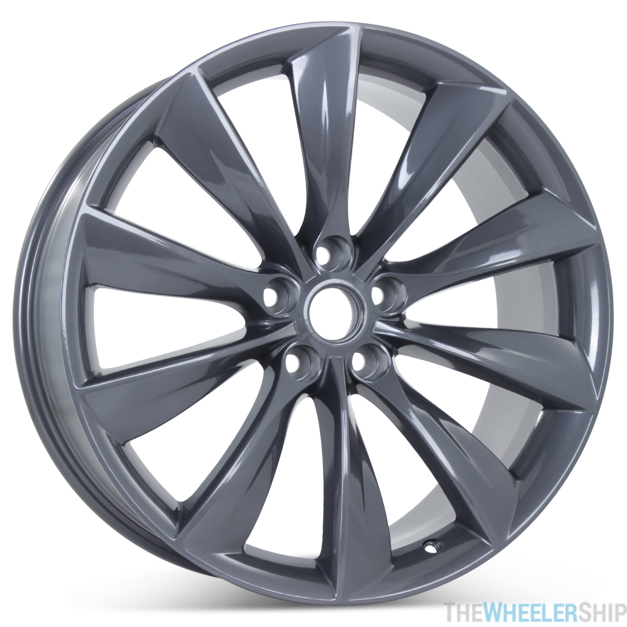 New 21 X 9 Rear Wheel For Tesla Model S 2012 2013 2014 2015 2016 2017 Gray Rim 97095