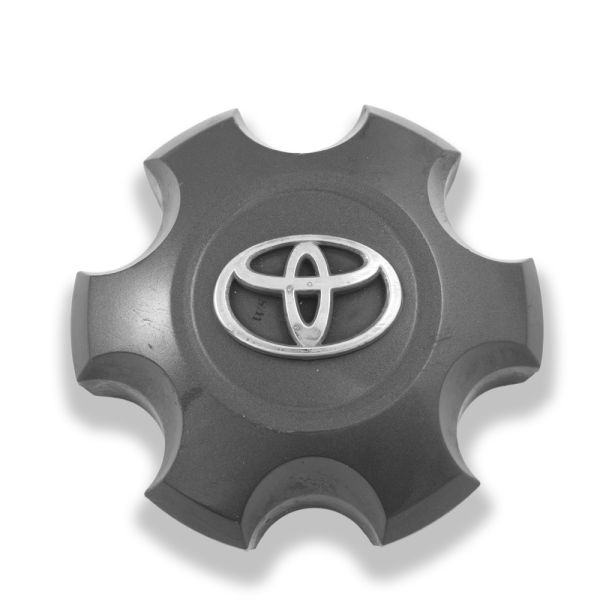 Used OE Genuine Toyota Dark Charcoal w/ Chrome Logo Center Cap 4260B-04060 for Tacoma