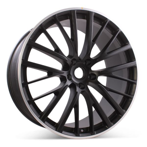 23" x 11.5" Aston Martin DBX 2023 2024 Factory OEM Rear Wheel Black with Polished Rim 95622 TAKE-OFF