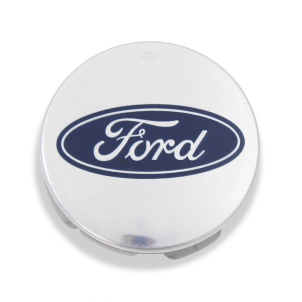 Used OE Genuine Ford Polished Chrome w/ Blue Logo Center Cap 6M21-1003-AA for Explorer & Focus