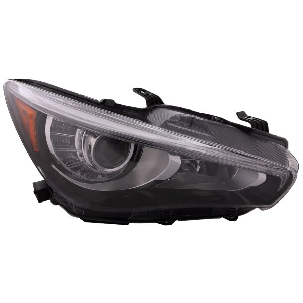 LED Headlight CAPA Certified Right Passenger Fits 2018-2022 Infinity Q50 Hybrid