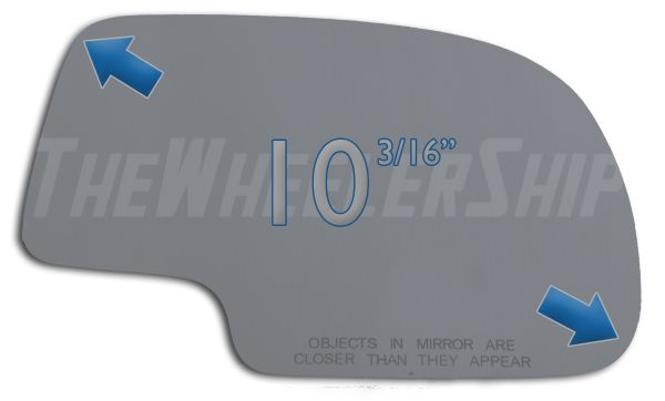 New Mirror Glass Chevy Chevrolet GMC Truck Power Passenger Right Side