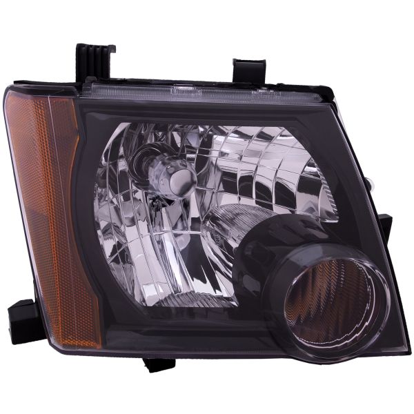 Headlight Halogen Black Housing Right Passenger Fits 2008-2012 Nissan Xterra S Model X Model