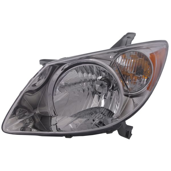 Halogen Headlight Chrome Housing Driver Left Fits 2005-2008 Pontiac Vibe