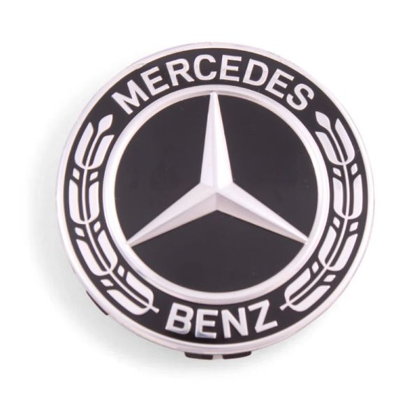 Used OE Genuine Mercedes-Benz Black Wreath Center Cap 222-400-22-00-9040 for C