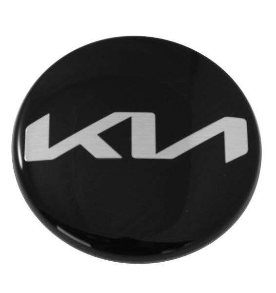 OE Genuine Kia Black Center Cap w/ Silver Logo 52960R0100 for Multiple Models CAP7401