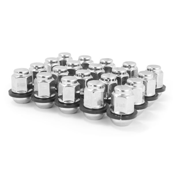 Honda Acura Lug Nuts - 12x1.5 Thread Size - Chrome Steel (20-Piece Set)