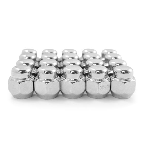 Nissan Infiniti Suzuki Chevy Lug Nut 12x1.25 Thread - Chrome Steel 20pc Set