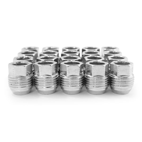 GM Lug Nuts 12x1.5 Thread - Chrome Steel 20pc Set for Chevy Buick Cadillac GMC