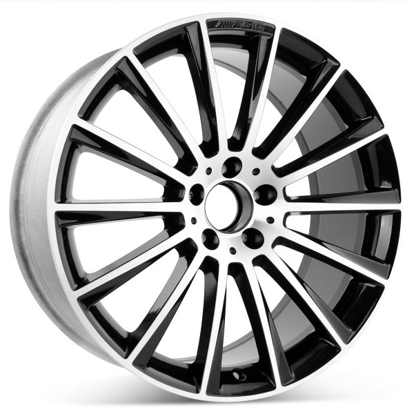 20" x 9.5" Factory OEM Rear Wheel for Mercedes S-Class 2014-2020 Machined w/ Black Rim 85355