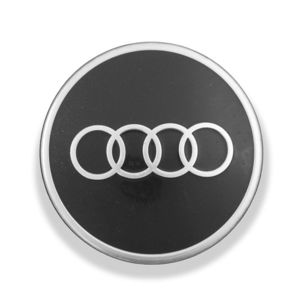 Used OE Genuine Audi Black w/ Chrome Logo Center Cap 81A601170 for A3 A4 Allroad A5 Sportback