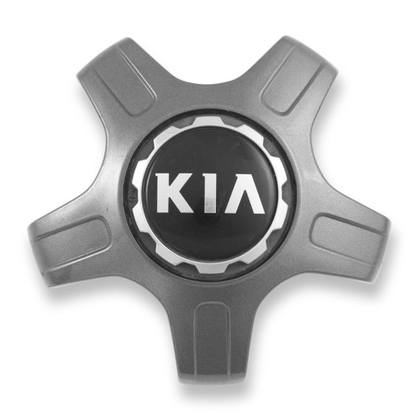 Used OE Genuine Kia Charcoal w/ Black / Chrome Logo Center Cap 52960-J5100 for Stinger