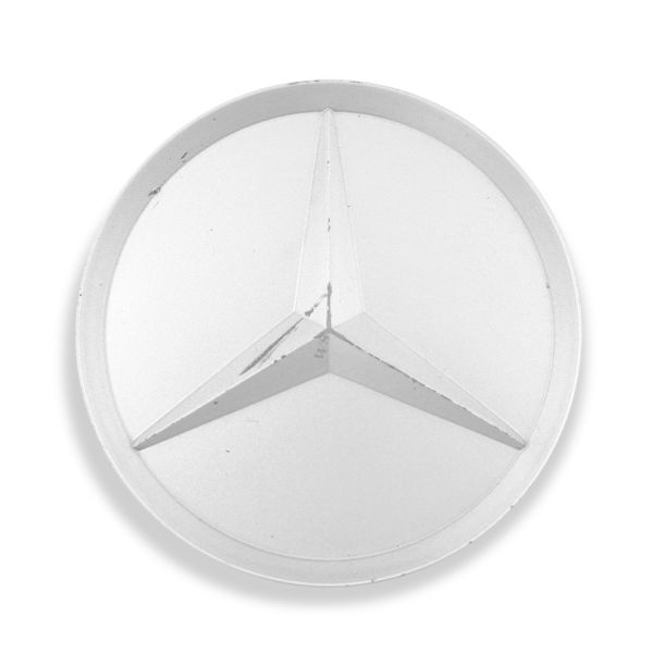Used OE Genuine Mercedes-Benz Silver w/ Chrome Logo Center Cap A2014010225 for S-Class
