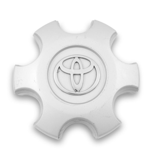 Used OE Genuine Toyota Silver w/ Chrome Logo Center Cap 42603-AD060 for Tacoma