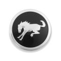 Used OE Genuine Ford Black w/ Chrome Pony Logo Center Cap 6M21-1003-AA for Bronco & Bronco Sport