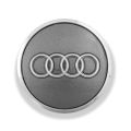 Used OE Genuine Audi Charcoal w/ Chrome Logo Center Cap 8W0601170 for A3 A4 A5 Quattro