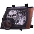 New Replacement Headlight for Nissan Xterra Driver Side 2008-2012 Halogen Black Housing NI2502189