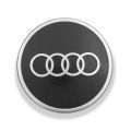 Used OE Genuine Audi Black w/ Chrome Logo Center Cap 81A601170 for A3 A4 Allroad A5 Sportback